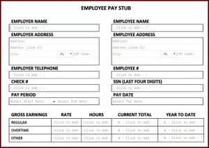 Pay Stub Template