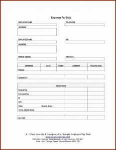 Pay Stub Template Free Excel