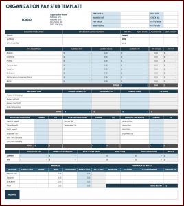 Pay Stubs Template Excel