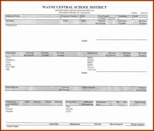 Pay Stubs Template Pdf
