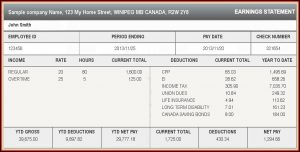 Paycheck Stub Sample Free