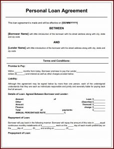 Personal Loan Contract Form