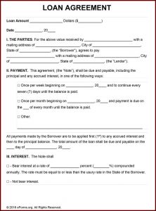 Personal Loan Contract Template
