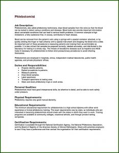 Phlebotomist Resume Sample Free