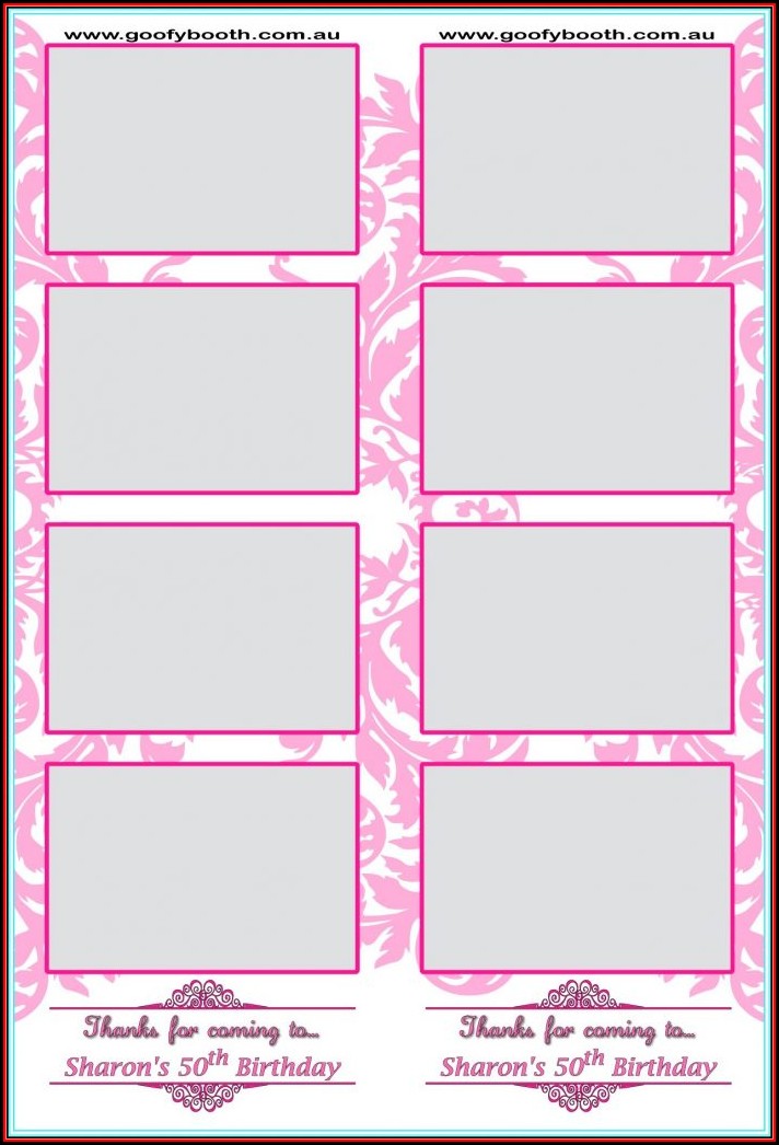 Photo Booth Picture Strip Template
