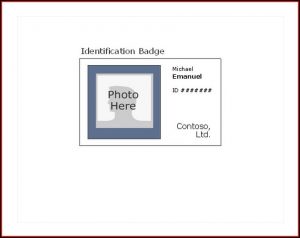 Photo Id Badge Template Free
