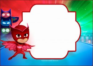 Pj Mask Birthday Invitation Template Free