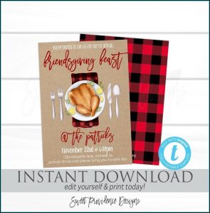 Potluck Invitation Template Editable