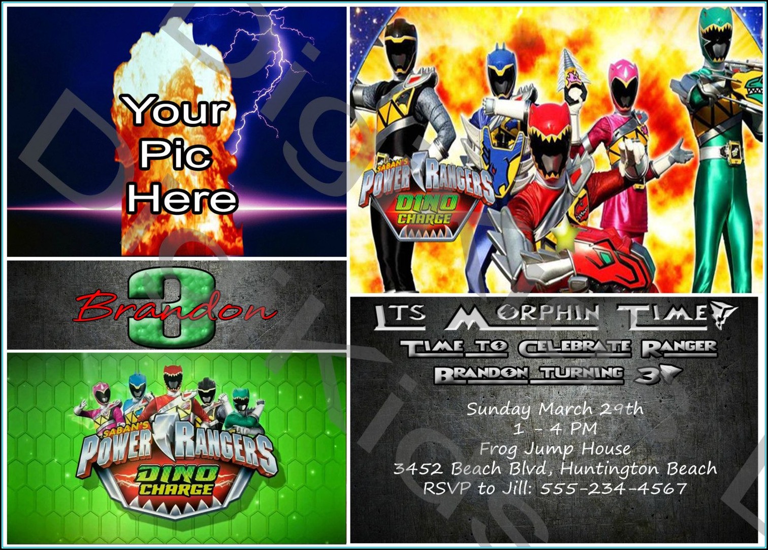 Power Ranger Invitations Template