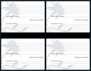 Prayer Card Template Free Download