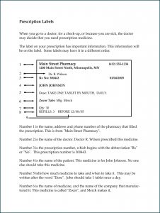 Prescription Bottle Label Template Microsoft Word