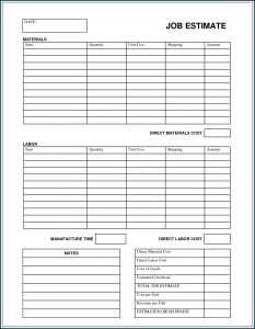 Pressure Washing Estimate Template