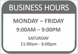 Printable Business Hours Sign Template