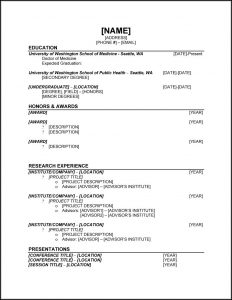 Printable Cv Templates Free