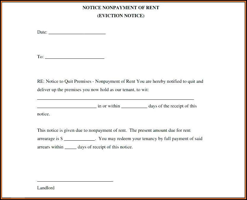Printable Eviction Notice Form South Africa