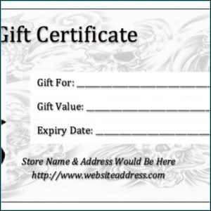 Printable Gift Certificate Template Pdf