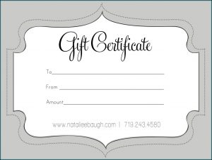 Printable Gift Certificate Template Word