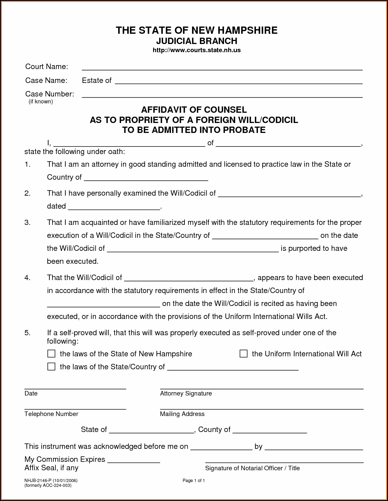 Printable Last Will And Testament Form Texas