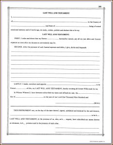 Printable Last Will And Testament Forms Free