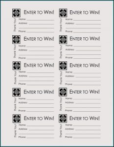 Printable Raffle Ticket Template