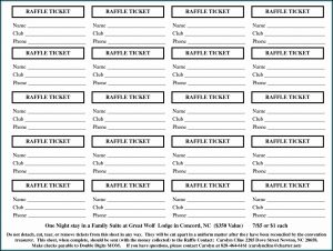Printable Raffle Ticket Template Free