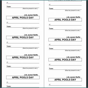 Printable Raffle Ticket Template Word
