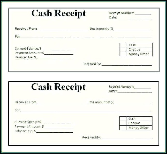 Printable Receipt Template India