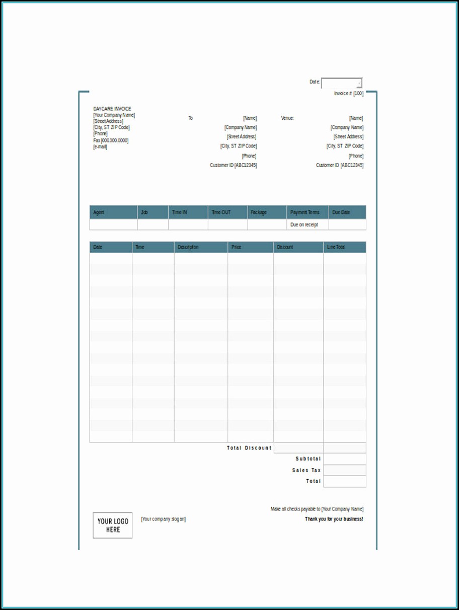 Free Printable Receipt Sample