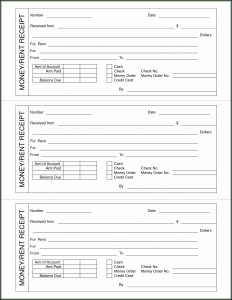 Printable Receipt Template Word