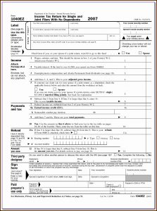 Printable Tax Forms 1040ez