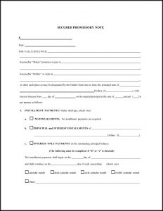 Promissory Note Template