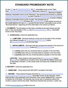 Promissory Note Template Pdf