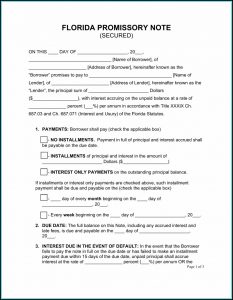 Promissory Note Template Pdf Free