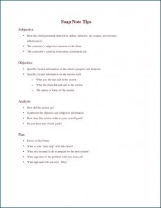 Psychologist Progress Notes Template