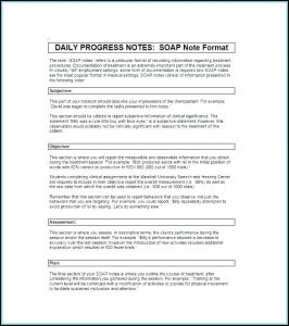 Psychotherapy Progress Note Format