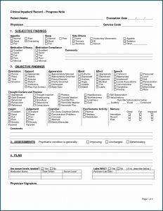 Psychotherapy Progress Note Template Pdf