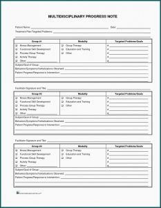 Psychotherapy Progress Note Template Word
