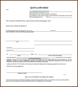 Quick Deed Claim Form Texas