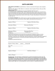 Quit Claim Deed Form Arizona