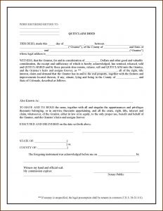 Quit Deed Claim Form