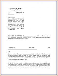 Quit Deed Claim Form Illinois