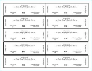 Raffle Printing Tickets Templates