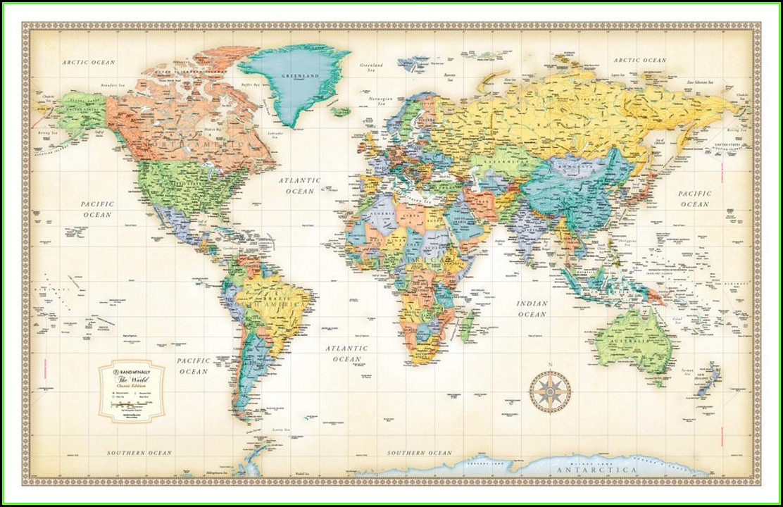 Rand Mcnally Classic World Map Giant Poster