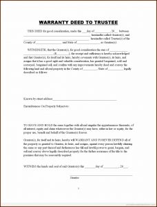 Real Estate Warranty Deed Form