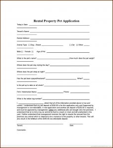 Rental Application Forms Free Printable