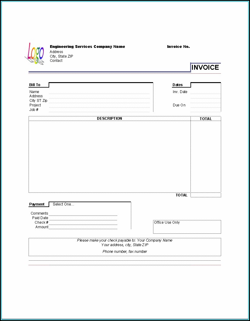 Rental Invoice Template Excel