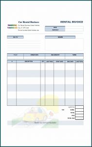 Rental Invoice Template Word