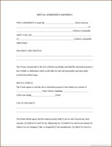 Renters Lease Form