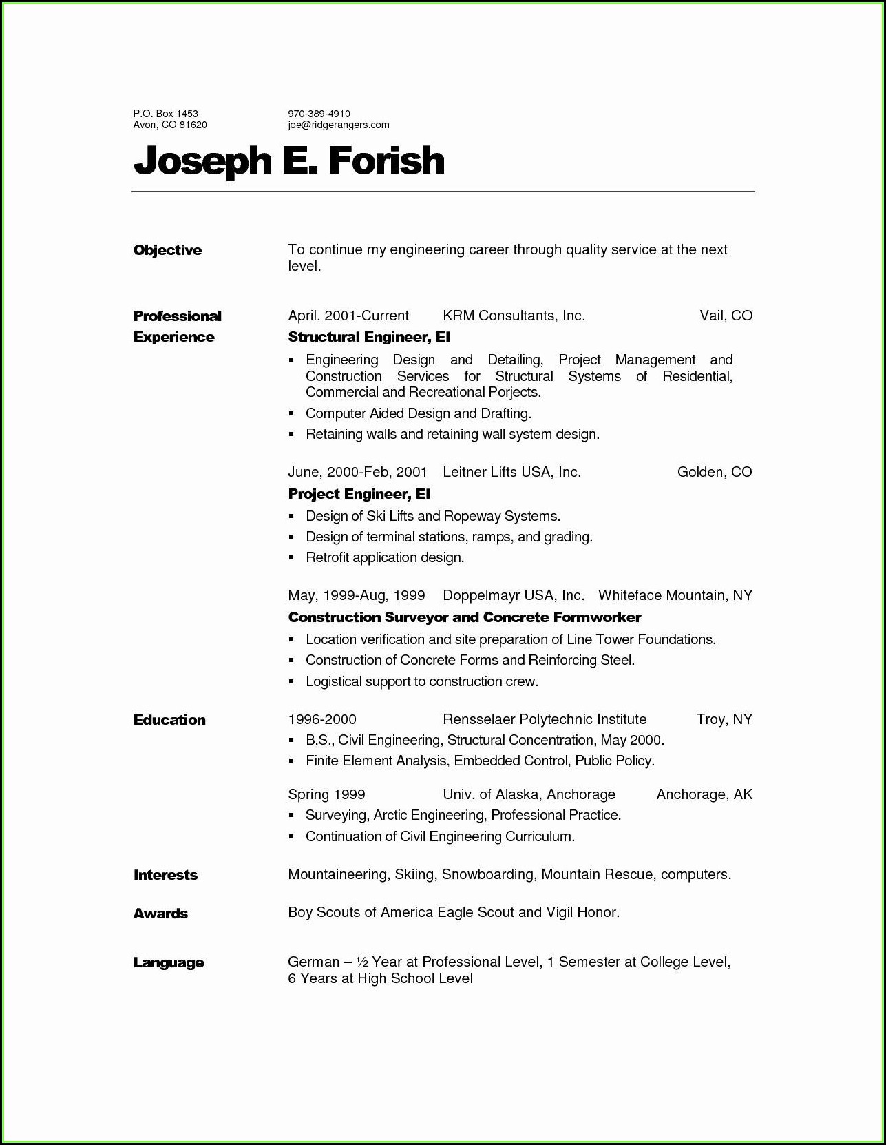 Resume Applying For Federal Jobs