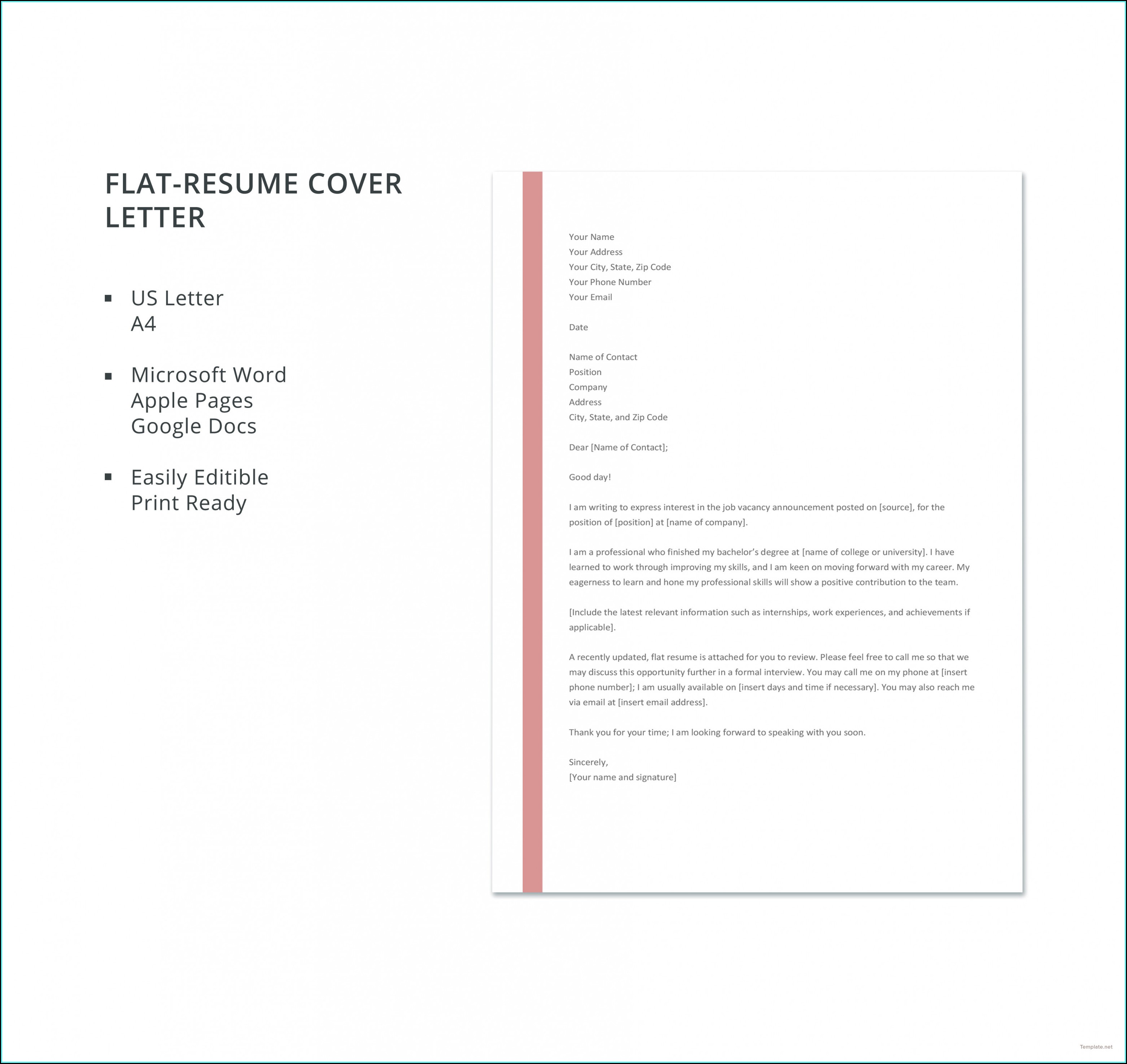 Resume Cover Letters Templates Free